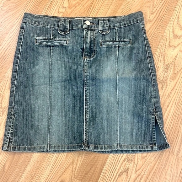 Vintage Z. Cavaricci Y2K Denim  Skirt Ribbed High Power Sportswear Size 5 EUC - Picture 6 of 10